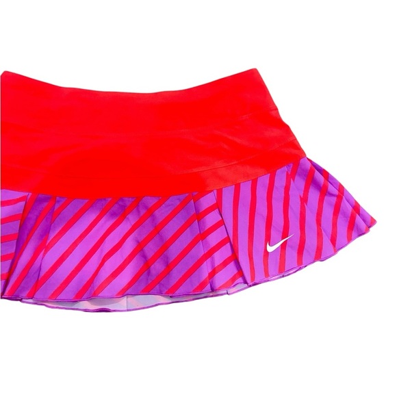 Nike coral & pale Purple striped Athletic tennis pickleball Skort dry fit medium - Picture 3 of 6